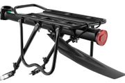 Bike Pannier Rack Rear Bike Rack Mountain Bike Rack Bicycle Rear Rack Carrier with Reflector Adjustable Bike Luggage Cargo Quick Release Cycling Seatpost Rack Black, 50KG Capacity (FREE POSTAGE)