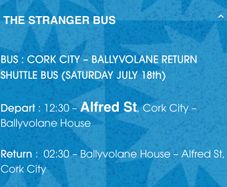Love is a Stranger Bus Tickets to/from Cork City
