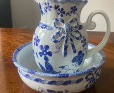 Wash Bowl And Jug Vintage Regency Ironstone