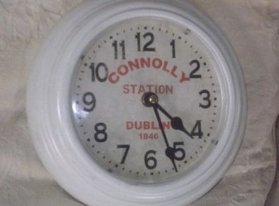 a small wall clock for connoly station dublin