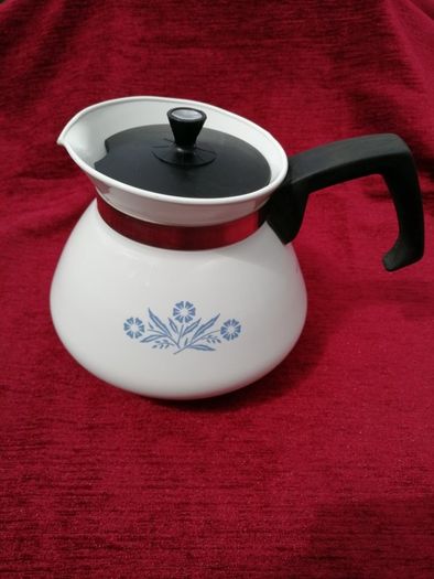 Vintage Corning Ware Coffeepot in Cornflower Blue