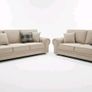Verona Beige Fabric Fullback Cushions Sofa Image 2
