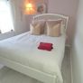 King Size White Wooden Bed Image 4