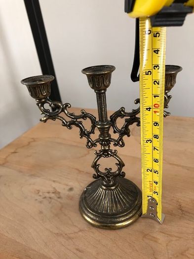Italian brass mini candelabras