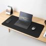 Leather Office Desk Mat, 80CMx40CM Desk Blotter Pad, Waterproof & Non-Slip Writing Mat Mouse Pad, Easy to Clean Desk Cover Protector for Office Home Image 2