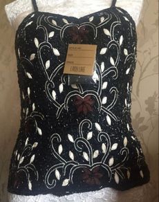 top size 8/10 new blank beaded bodice