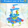 3/4 Tier Kids Sand And Water Table, 3-in-1 Sensory Play Table Image 7