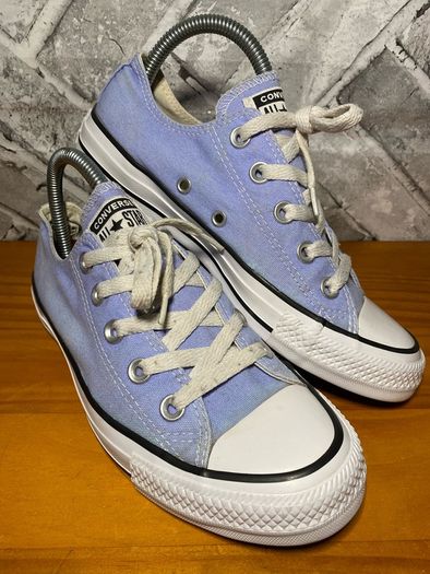 Converse All Star Ladies Girls Light Blue Canvas Lo Top Trainers UK4 EUR36.5