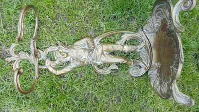 Vintage Italian Style Brass Male Figure Decorative Stick Umbrella Stand Rack 23"