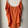 Prettylittlething bodysuit slinky tangerine double layer size 16 Image 3