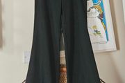 Topshop Y2K mid rise black flared wide leg ladies trousers Size 10
