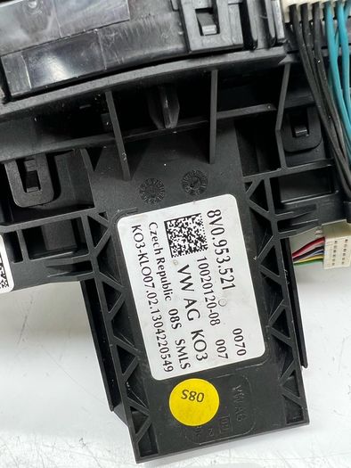 Audi A3 2014 8q0953549a Indicator Wiper Control Stalks Air Bag Squib 8v0953521 A2l6b1s