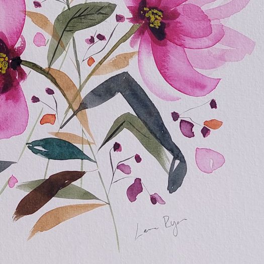 Original Watercolour Floral Painting