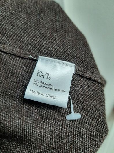 Silk/cashmere twinset size UK 22