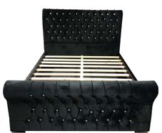 Crushed Velvet Bed 4FT6