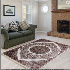 Classic Beige Brown Oriental Style Living Room Rug 160x230 cm  Soft Polyester C