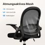 Ergonomic Office Chair with Folding Armrests Image 5