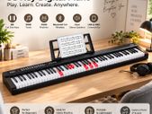 88 Key Semi Weighted Digital Piano Bluetooth MIDI Headphones