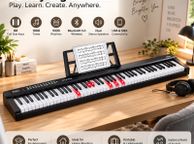 main image for ad 88 Key Semi Weighted Digital Piano Bluetooth MIDI Headphones