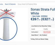 Sonas Strata Full Pedestal White