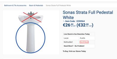 Sonas Strata Full Pedestal White