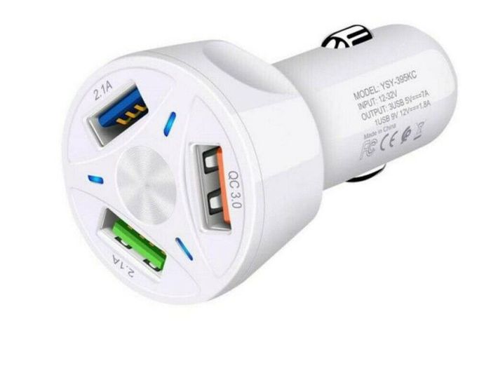 QC 3.0 Car Triple USB Phone Quick Charger 30W (Brand New/Warranty)