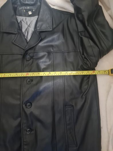 Leather coat jacket XXL