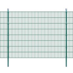 2D Garden Fence Panels & Posts 2008x1230 mm 12 m Green