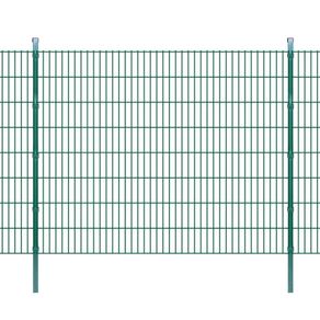 2D Garden Fence Panels & Posts 2008x1230 mm 12 m Green