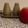 Retro Secla Pottery Portugal salt and pepper set, 60s 70s Image 3