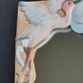 Vintage Mirror - Carved Wood Bird & Flower Image 4