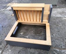 rabbit hay feeder and litter box