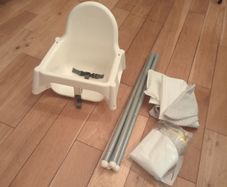 IKEA Antilop high chair and 2x klammig cushions