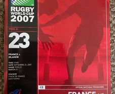 2007 France v Ireland - Rugby World Cup Pool D Programme