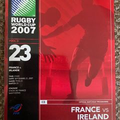 2007 France v Ireland - Rugby World Cup Pool D Programme