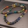 Vintage African Style MultiColor Mix Glass Beads Necklace Image 8