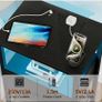 Bedside Table with Charging Station, Small Sofa Side Table with LED Light Image 5