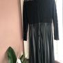 Zara Black Lace & Pleated Midi Dress - Size 8 Image 6