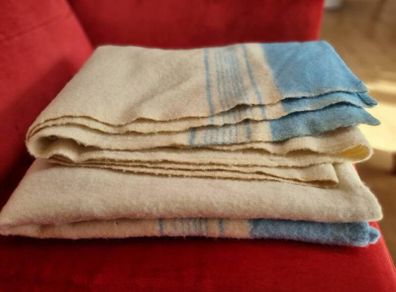 Foxford Provident Blanket. Very Clean. Still Fluffy. Flawless Stiching. 160 x 197 approx.