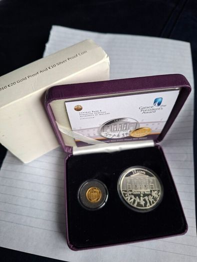 irish gold and silver proof coin set