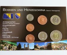 Bosnia and Herzegovina BUNC 1998 - 2009 certificated coins set