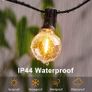 SPRING SALE | Outdoor String Lights Mains Powered - 100FT/30M G40 Garden Festoon Lights with 50+2 Shatterproof LED Bulbs Waterproof for Outside Patio Gazebo Pergola Image 3