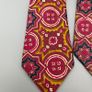 Vintage John Comfort Made in England Geometric Design All Silk Tie Image 4