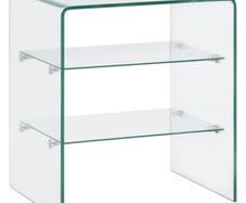 Coffee Table 50x40x56 cm Tempered Glass