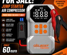 Car Jump Starter with Air Compressor Smart Intelligent Starters Peak Current 1400A