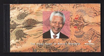 2001 South Africa The many face of Nelson Mandela Commemorative Stamp Booklet Mint Never Hinged (MNH).