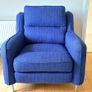 Navy 3 Seater, 2 Seater and Armchair for sale Image 2