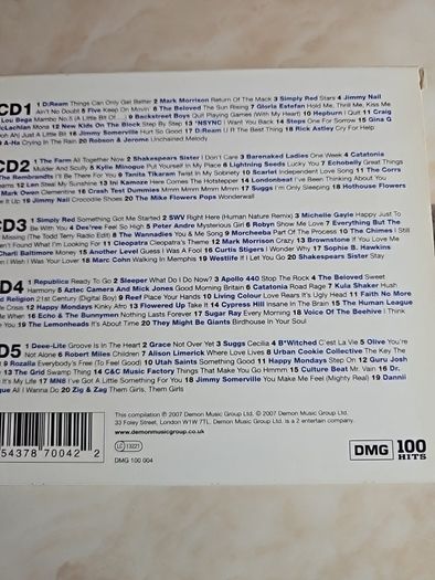 100 Hits 90s  5CD Boxset