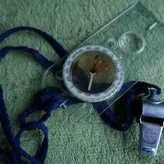 Vintage Outdoors Compass and Spirit Whistle