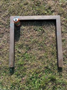 Vintage Open fireplace brass frame